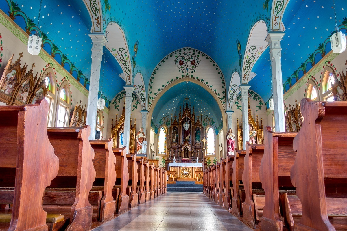 St Cyril and Methodius painted church Texas sanctuary interior