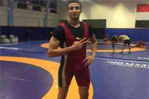 محمد السويفي لاعب منتخب مصر للمصارعة