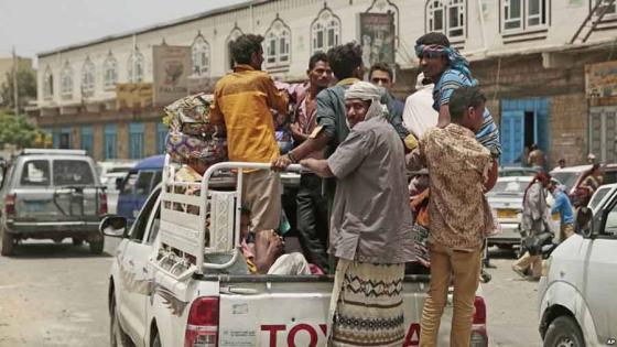 نزوح سكان الجبلية بالحديدة اثر القصف الحوثي المستمر فى اليمن